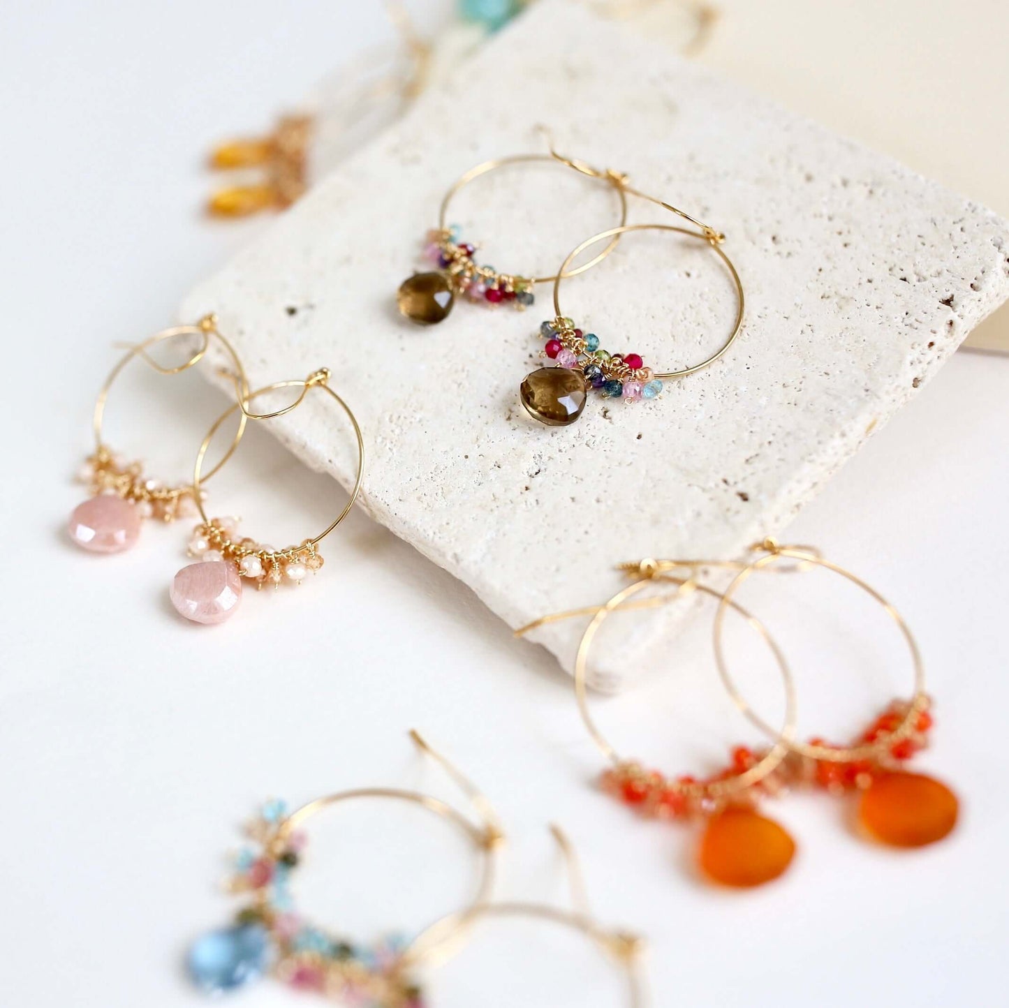 Mystic Aqua Chalcedony Swing Earrings