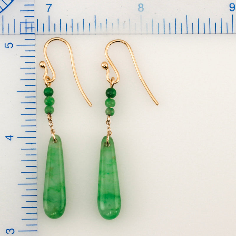 NATURAL GREEN JADE EARRINGS