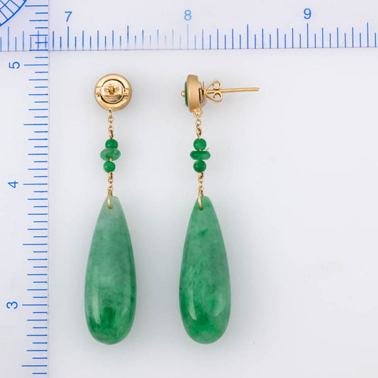 NATURAL GREEN JADE EARRINGS