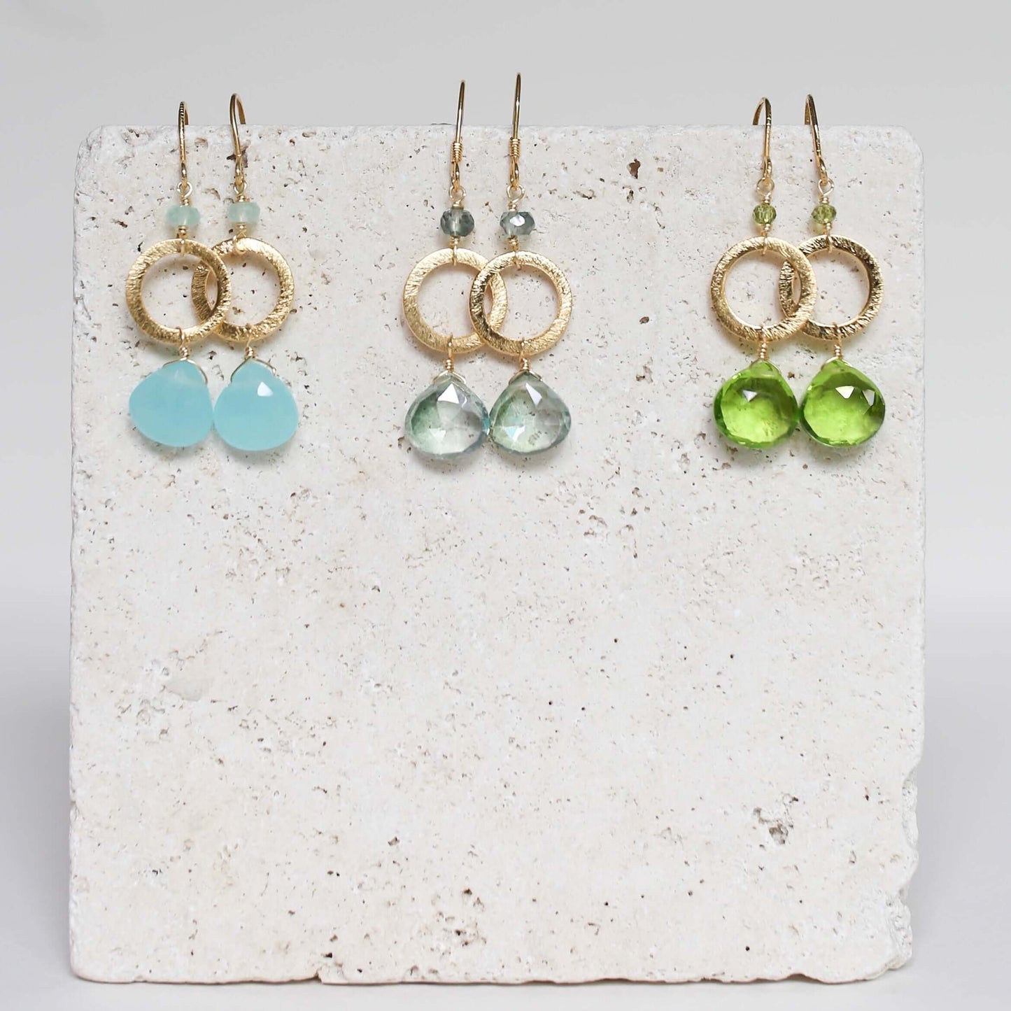 The Airie Earring - White Chalcedony Silver