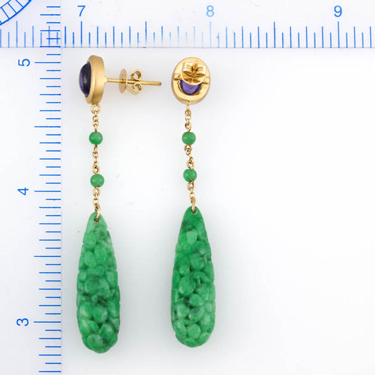 NATURAL GREEN JADE EARRINGS