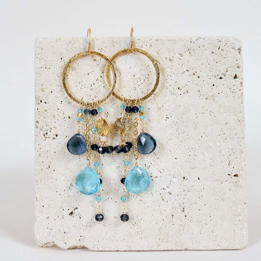 Iolite & Aquamarine Ammil Earrings