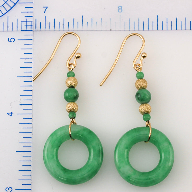 NATURAL GREEN JADE EARRINGS