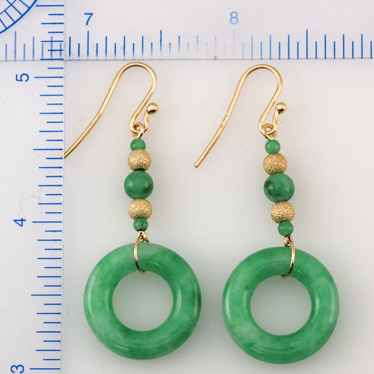 NATURAL GREEN JADE EARRINGS