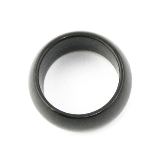 Black 10mm Jade Band Ring