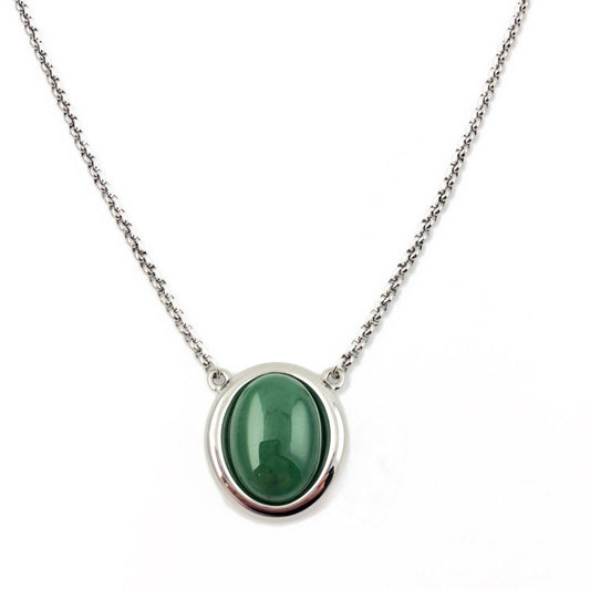 Stainless Steel Jade Pendant, 0118