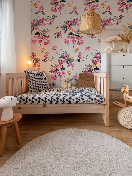 Floral Loquat Wallpaper, off-white