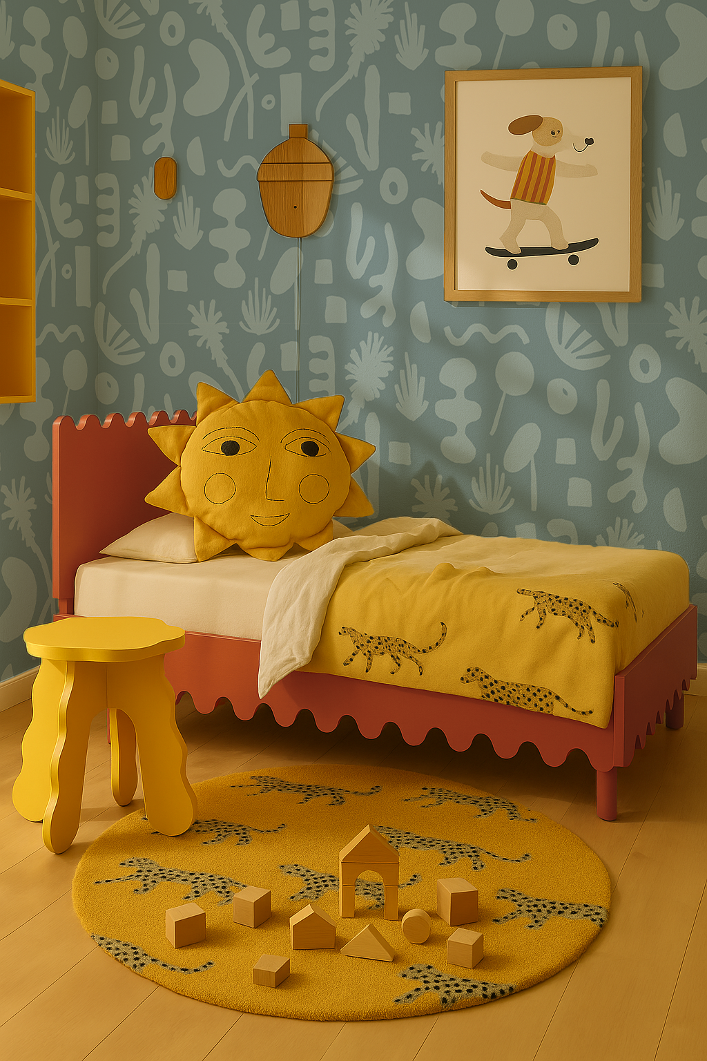 Pool Side Wallpaper, blue