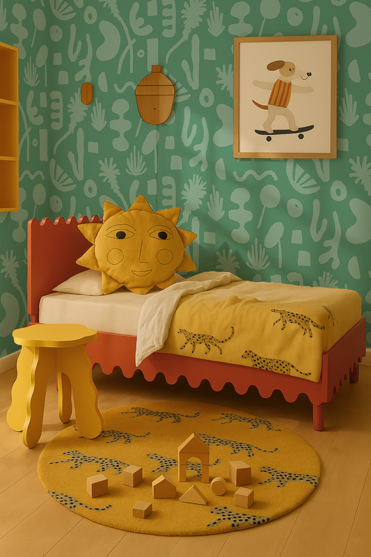 Pool Side Wallpaper, teal