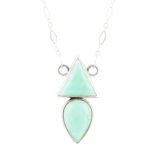 Lahana Green Chrysoprase and Sterling Silver Necklace