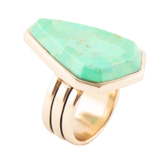 Lime Turquoise Statement Ring