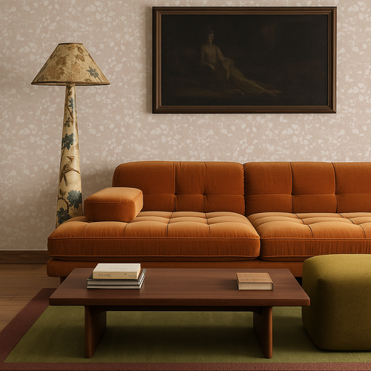 Mojave Terrazzo Wallpaper, neutral and white