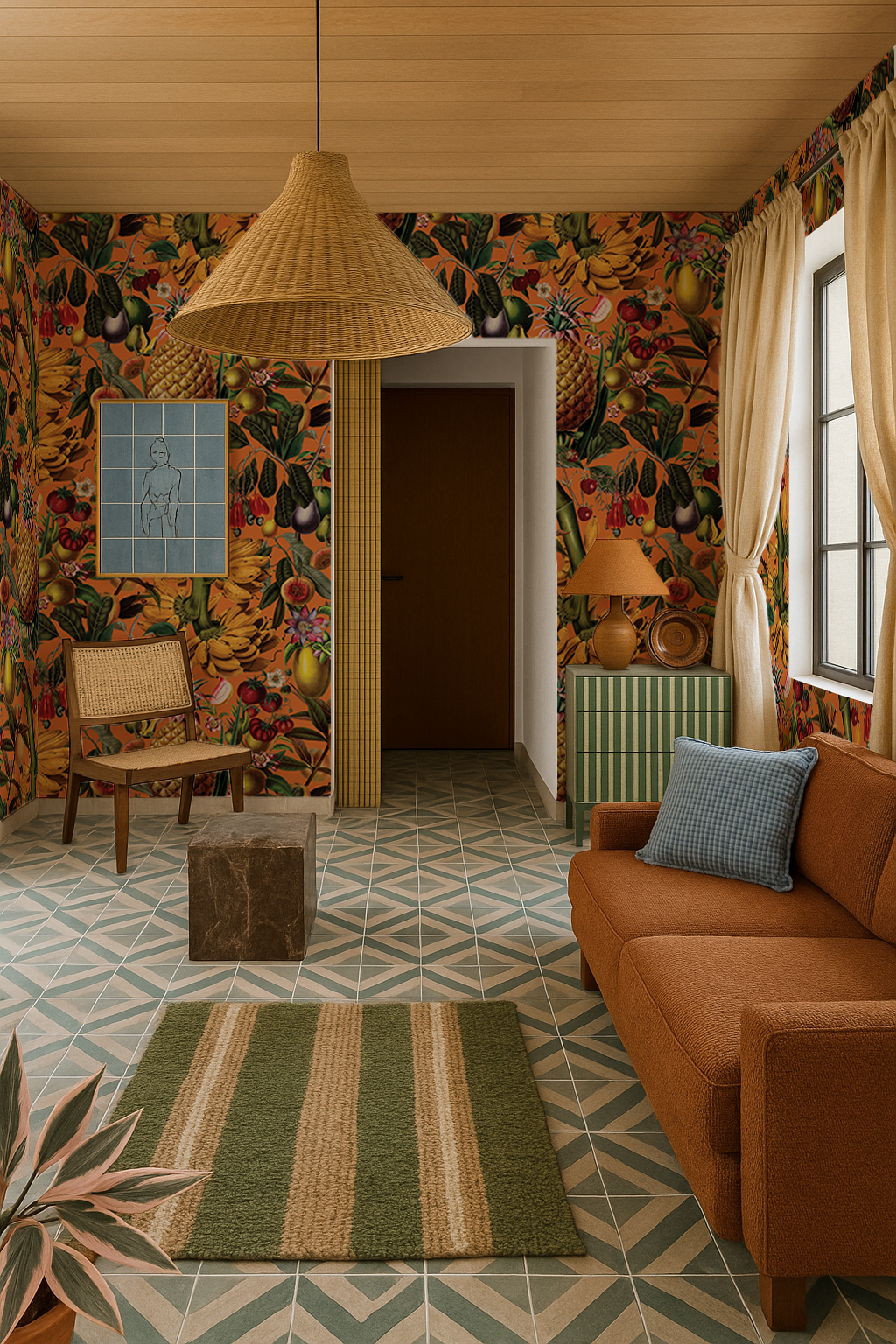 Juicy Fruit Wallpaper, orange