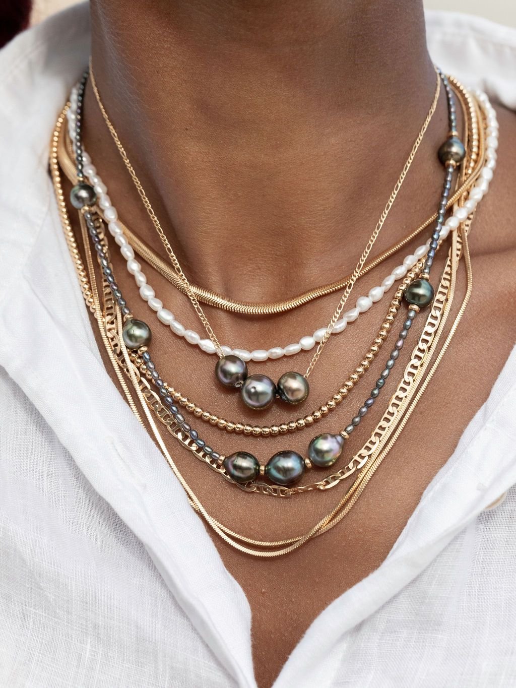 Mini Gold Herringbone Chain - Laka