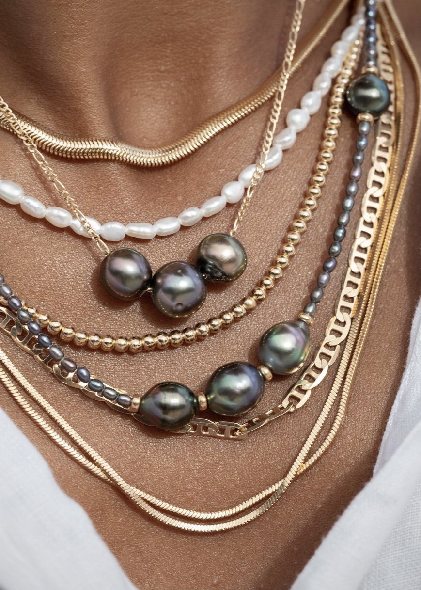 Mini Gold Herringbone Chain - Laka