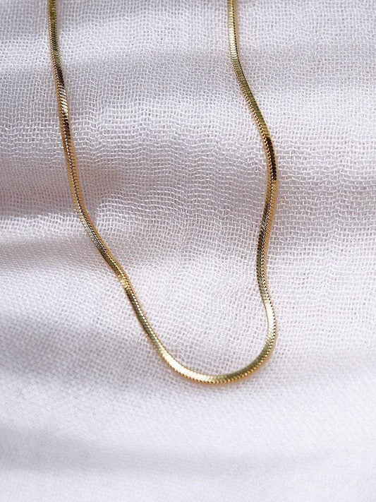 Mini Gold Herringbone Chain - Laka