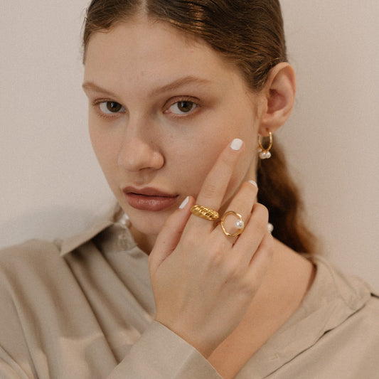 ALISSE 18K GOLD PLATED RING