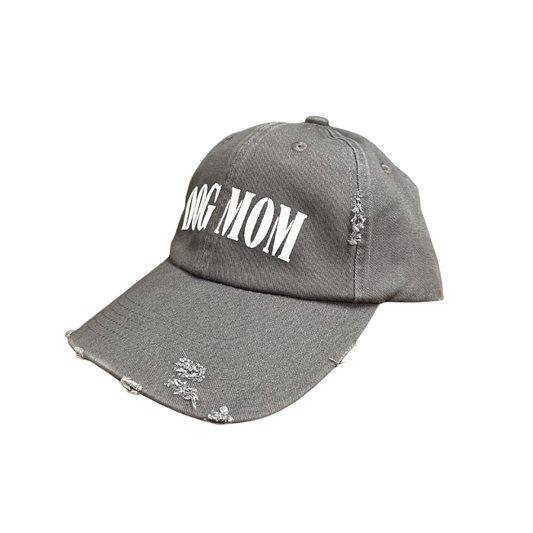 Dog Mom Distressed Cap - Nickel