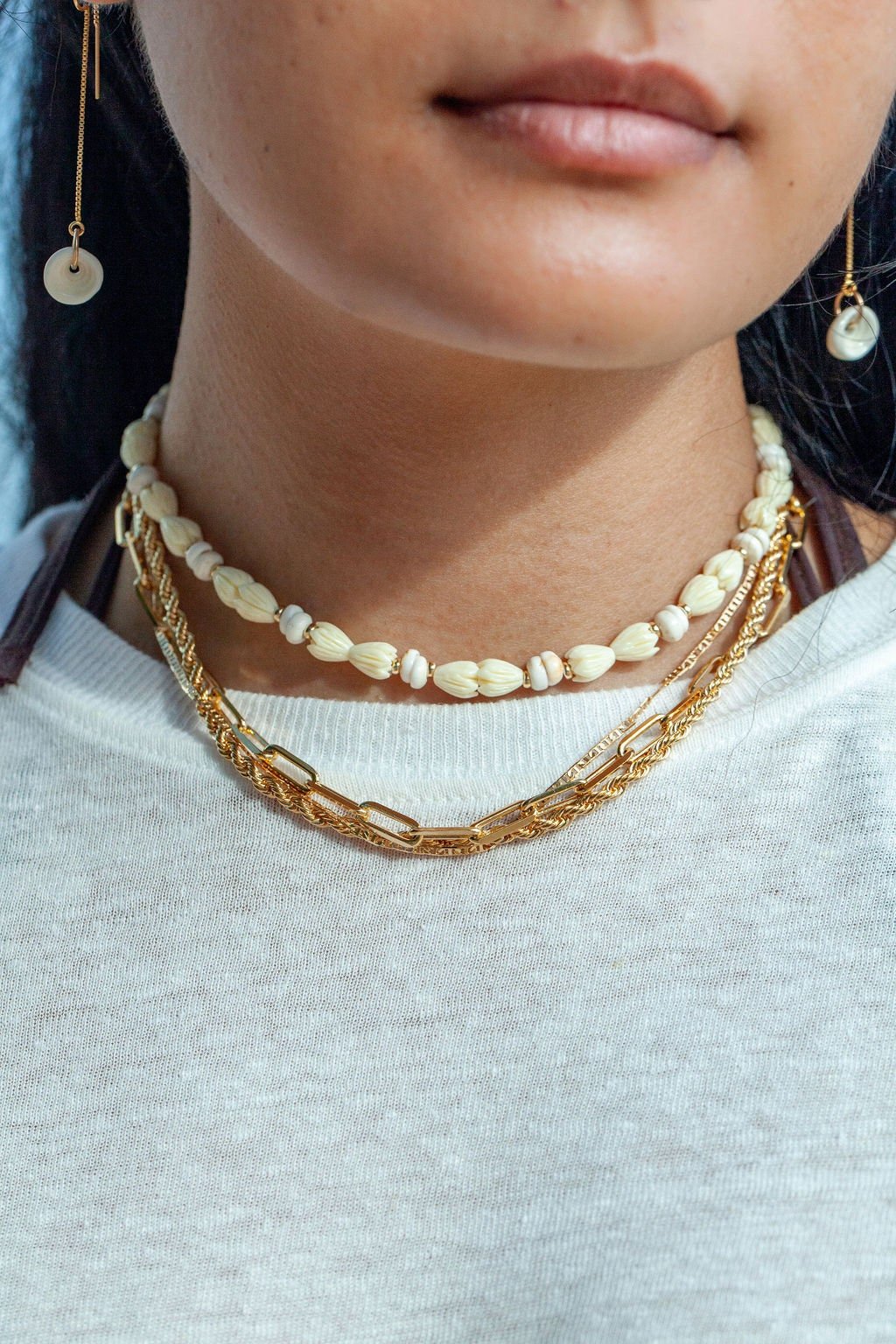 Pikake Puka Shell Necklace - Me'e