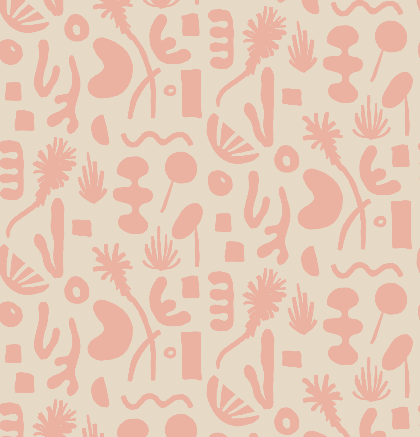 Pool Side Wallpaper, tan and blush