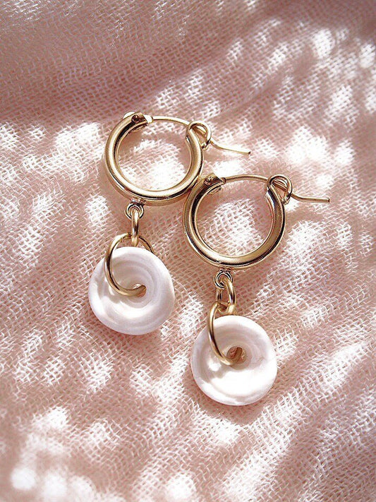 Puka Shell Hoop Earrings - Kahale