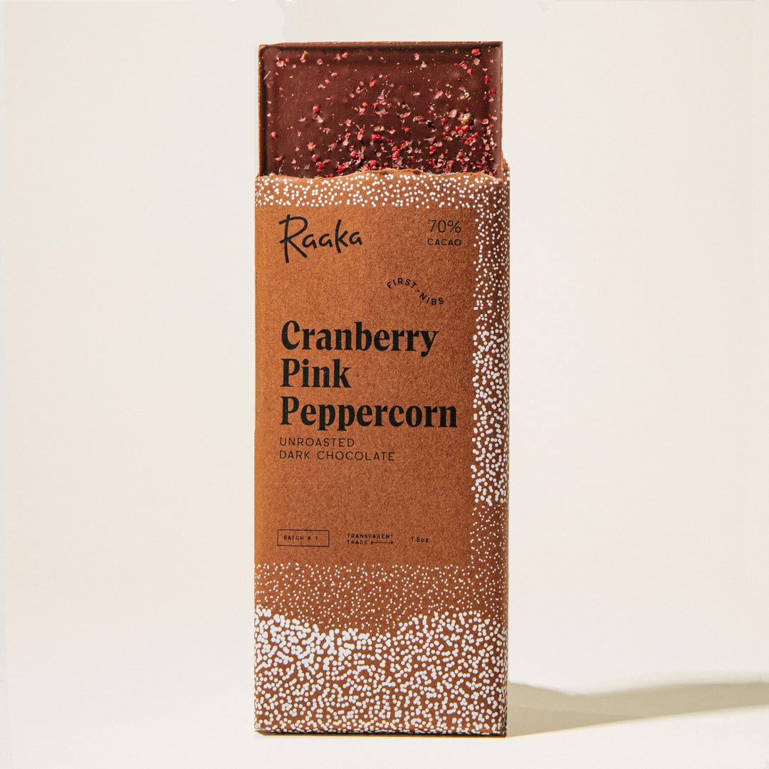Cranberry Pink Peppercorn - Raaka Chocolate