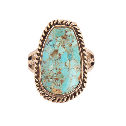 Roped Turquoise Ring