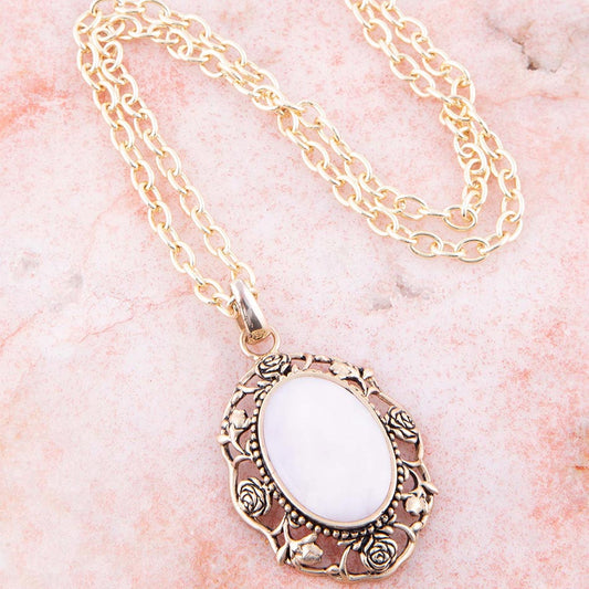Rosie Pink Opal Pendant Necklace