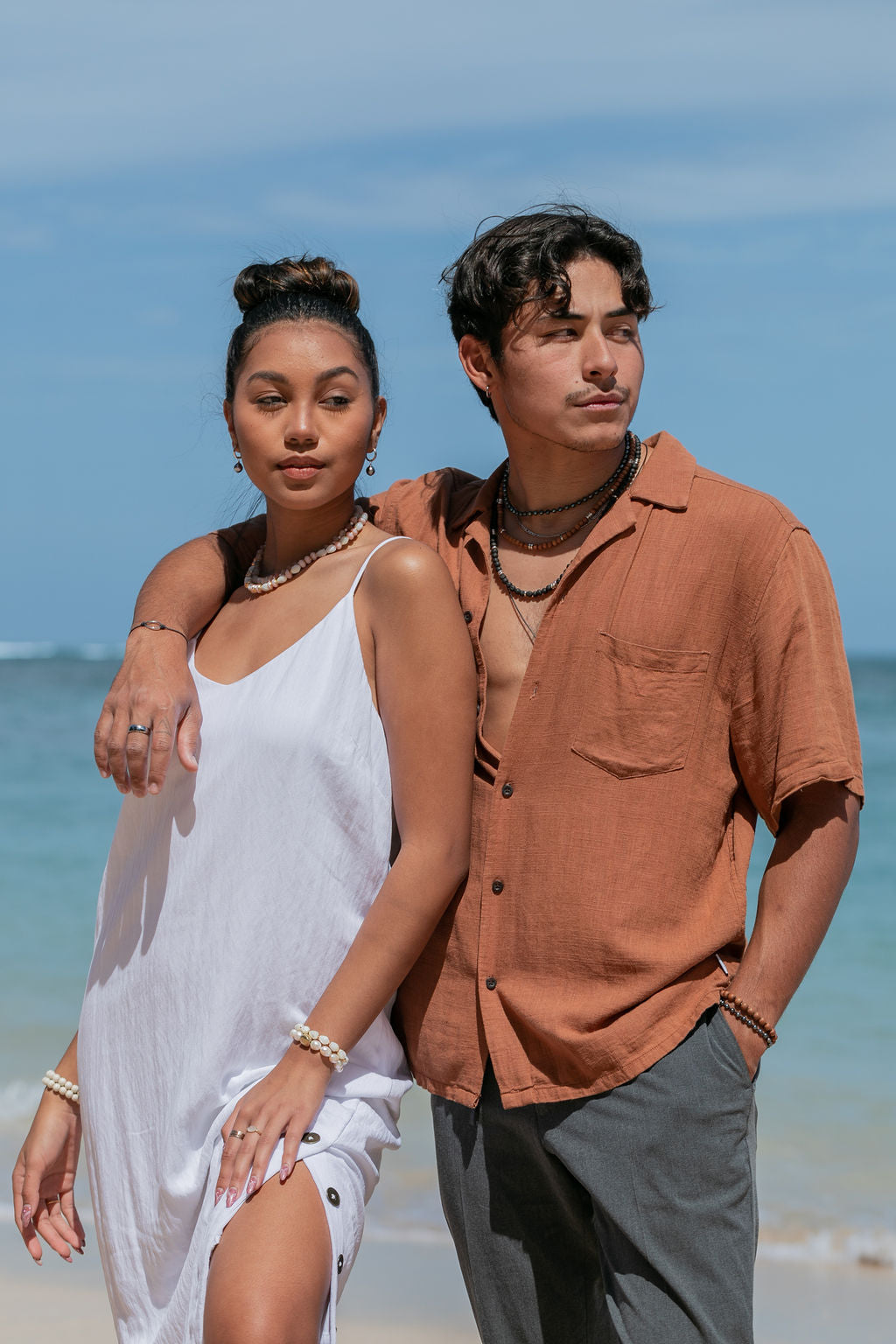 Unisex Men's Silver Sandalwood Necklace - Lanakila