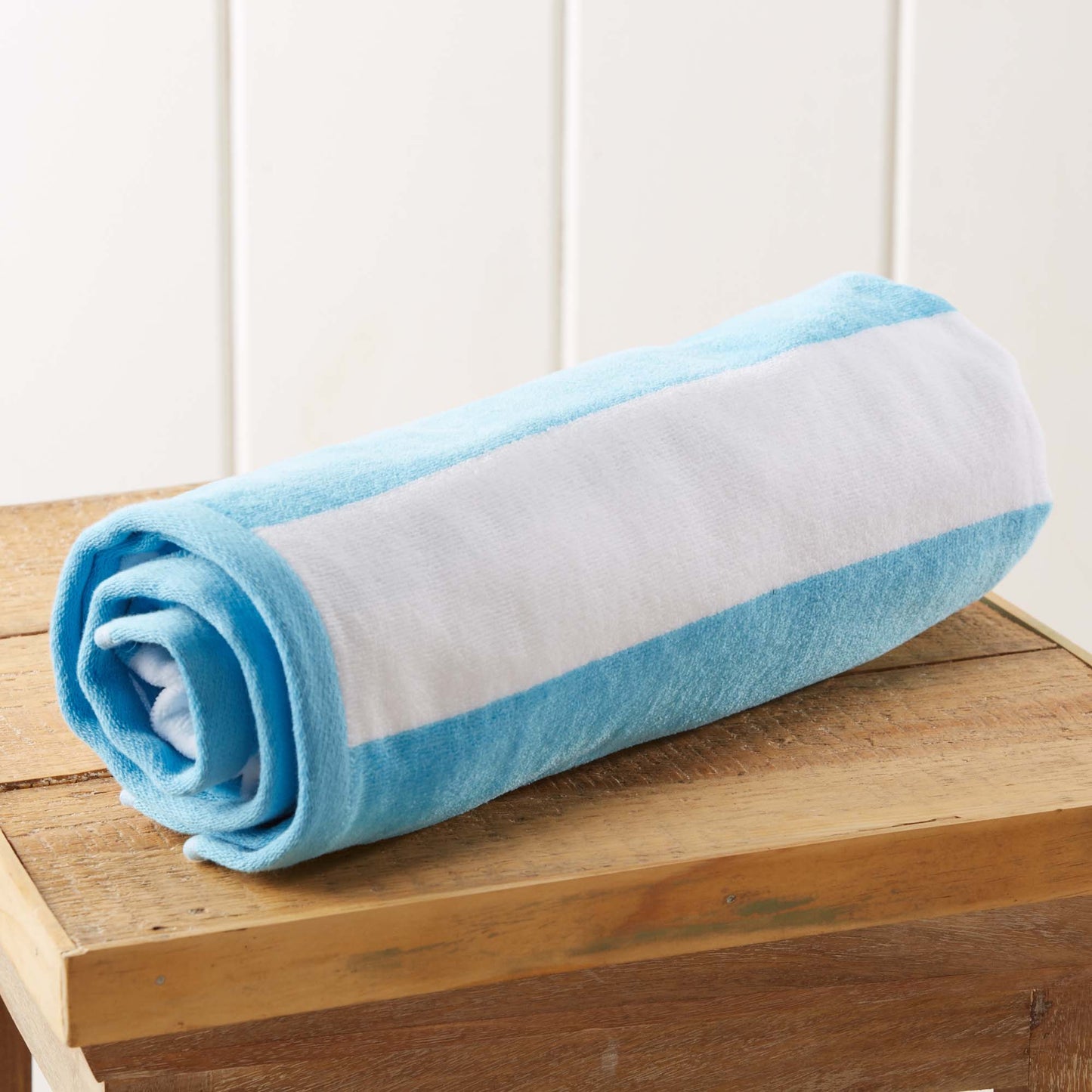 Cotton Velour Cabana Stripe Beach Towel - Novia Collection