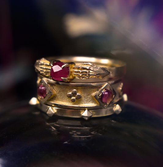 Bastion Ring with Pink Tourmaline