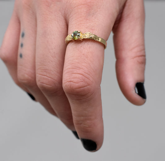 Stronghold Ring with Montana Sapphire