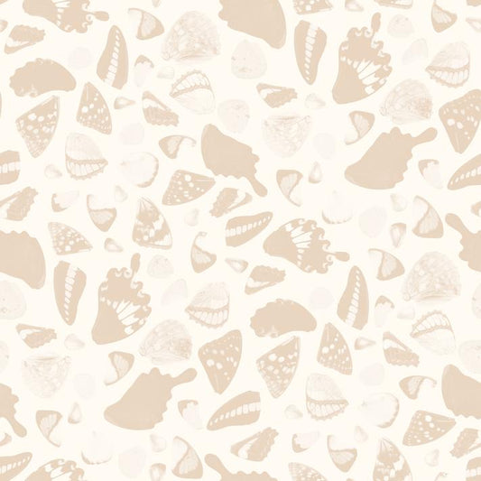 Butterfly Terrazzo Wallpaper, white and peach
