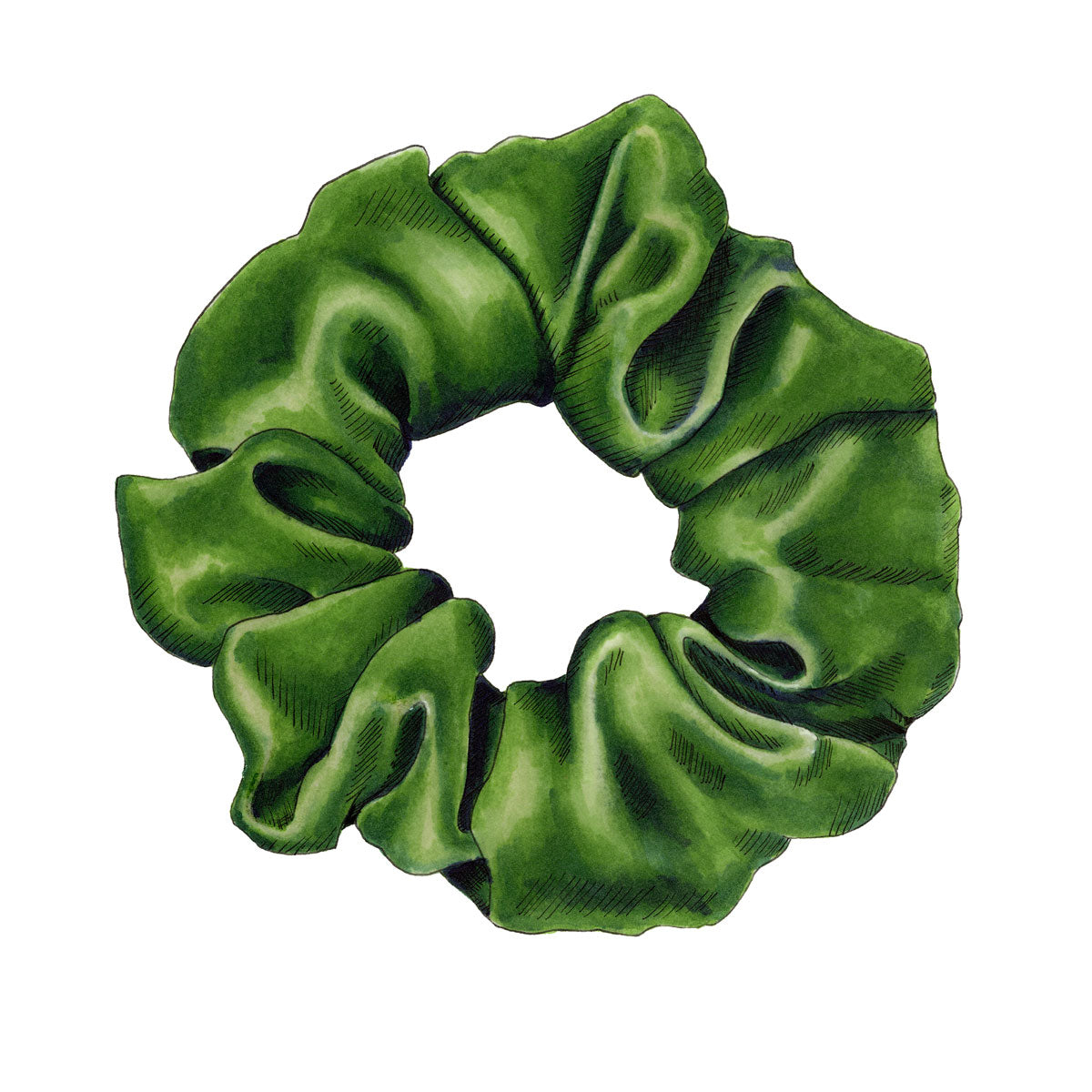 Scrunchie IV (Green) - Open Edition Paper Print