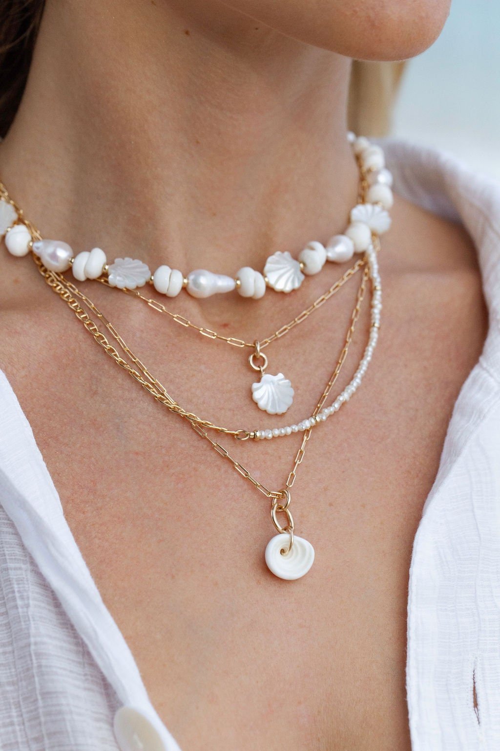 Seashell Chain Necklace - Kainalu