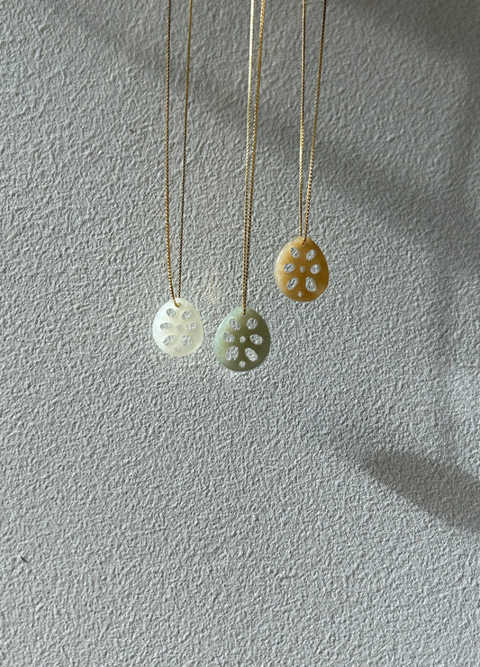 Lotus Root Jade Pendant Necklace