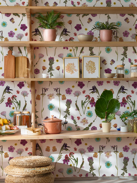 Pressed Fresh Version 02 Wallpaper, purple and blue