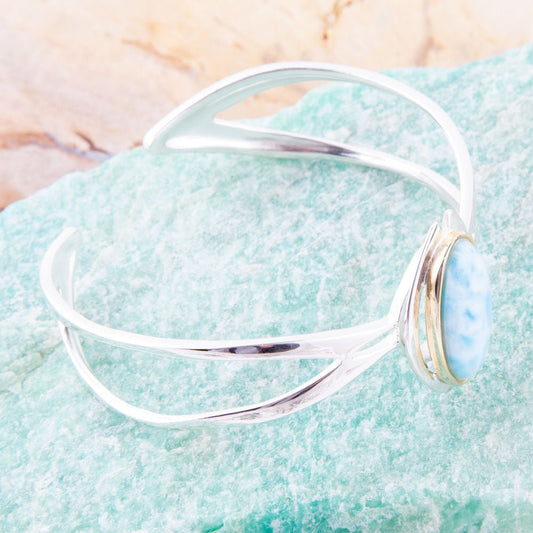 Shine Bright Larimar Cuff Bracelet