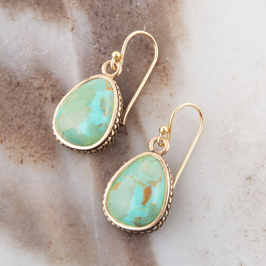 Teardrop Turquoise Drop Earrings