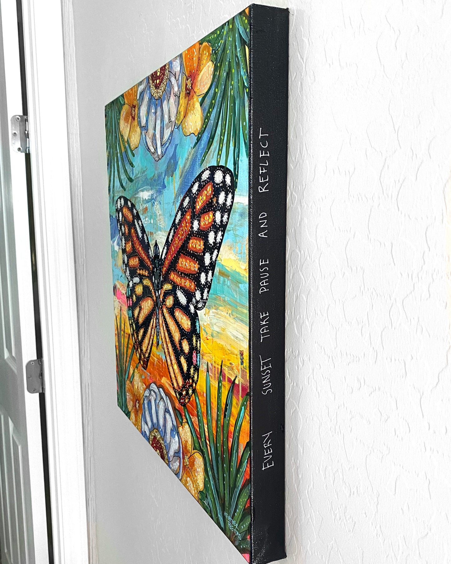 Tropical Monarch Bloom Butterfly ( Original Painting )