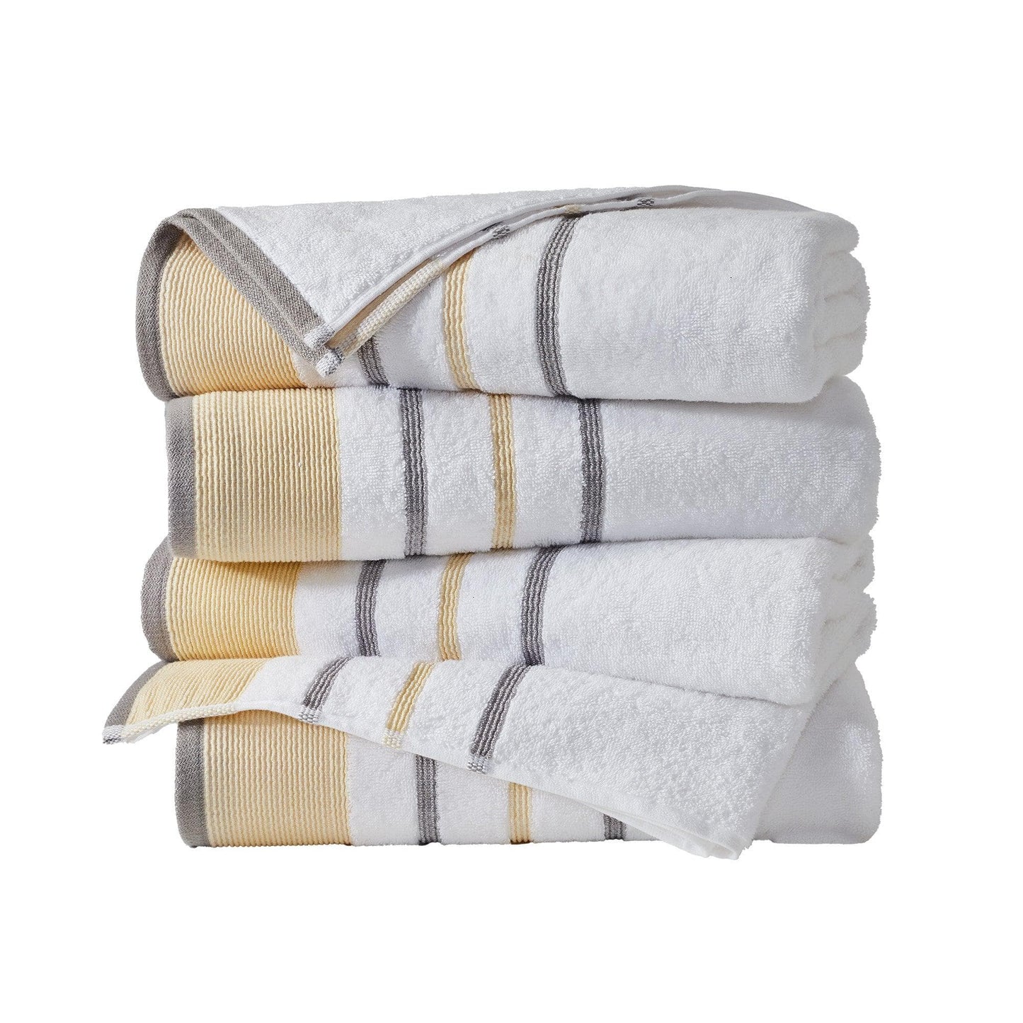 Decorative Cotton Stripe Bath Towel Set - Noelle Collection