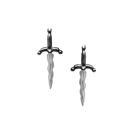 Mini Wavy Dagger Studs