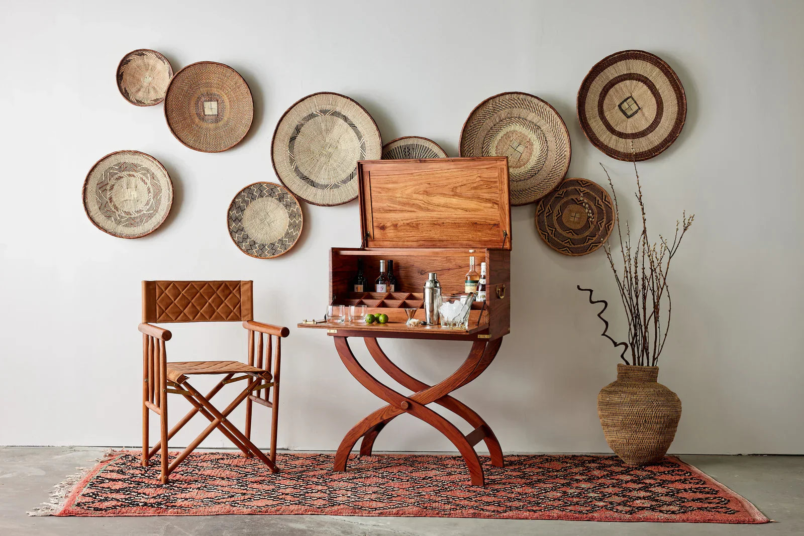 Weaving Stories into Your Home: The Binga Patterned Brown & Natural Wall Art