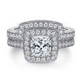 The Violet - Silver Wedding Ring Set