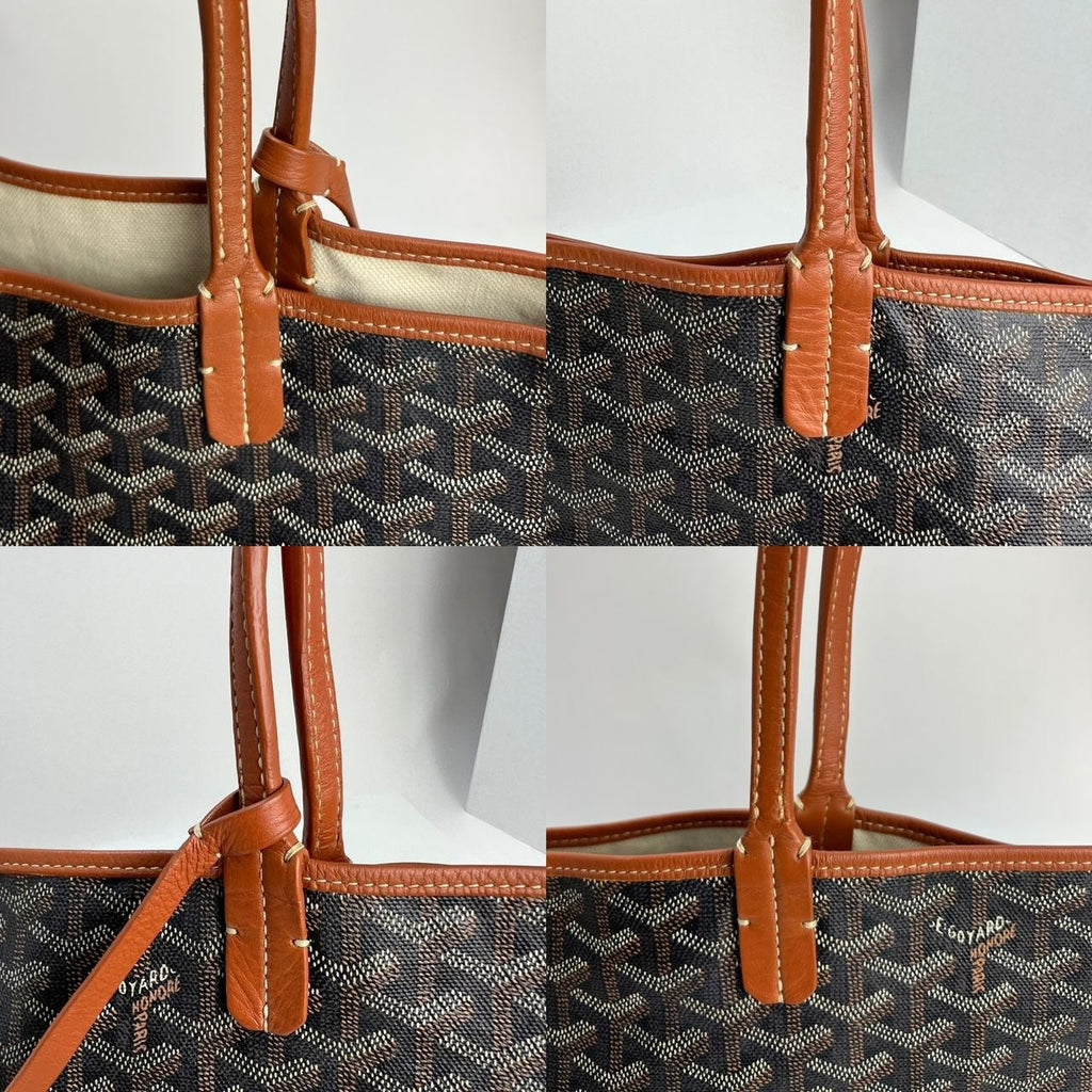 GOYARD St. Louis Goyardine PM Black Tote Bag