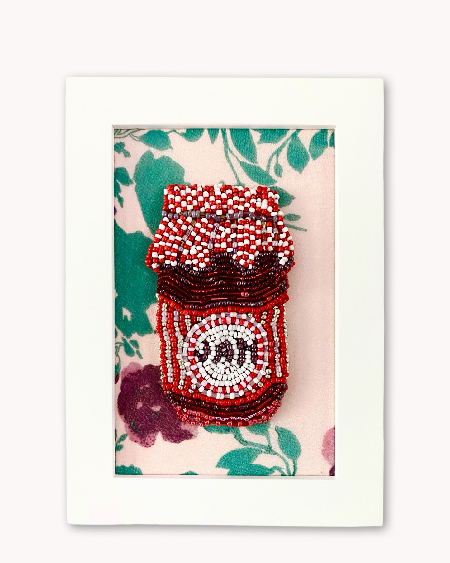 Strawberry Jam Petite Beaded Art