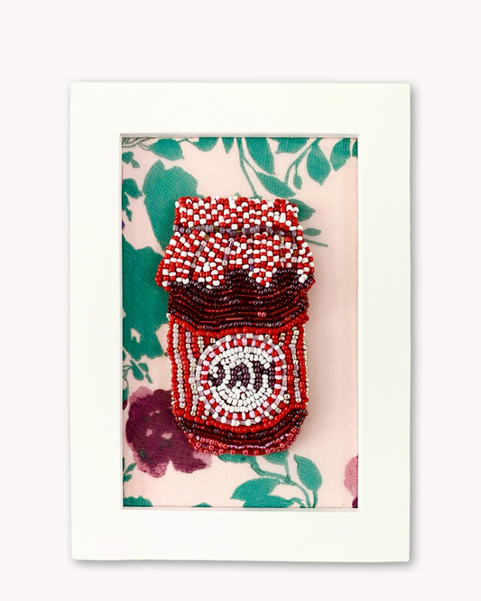 Strawberry Jam Petite Beaded Art