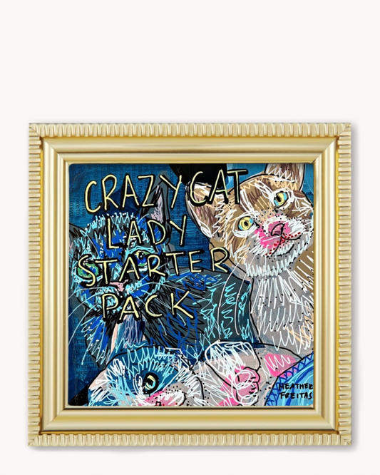 Crazy Cat Lady Framed Magnet ( Medium )