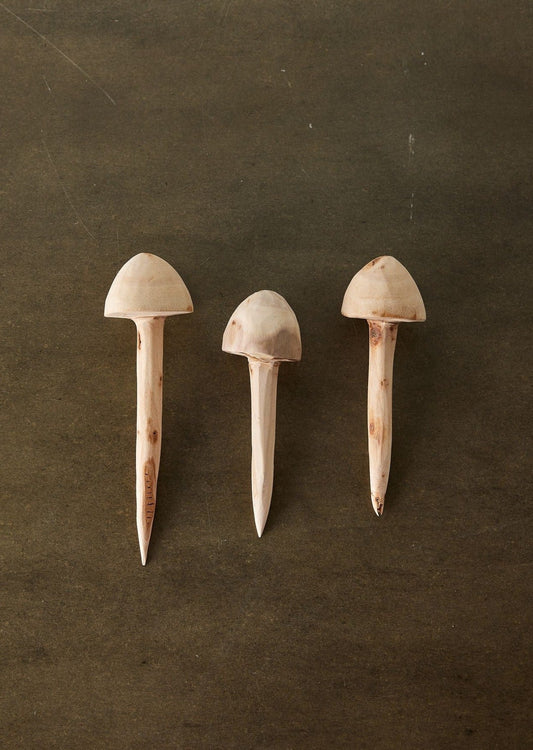 Wooden Mushroom Garden Stick