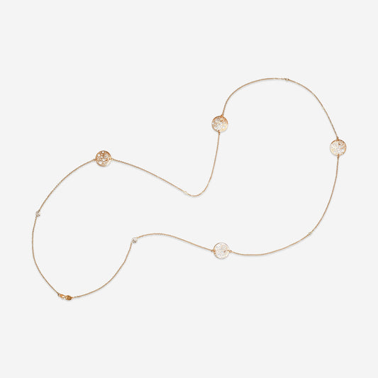 Damiani Damianissima 18K Rose Gold Diamond Station Necklace 20058630